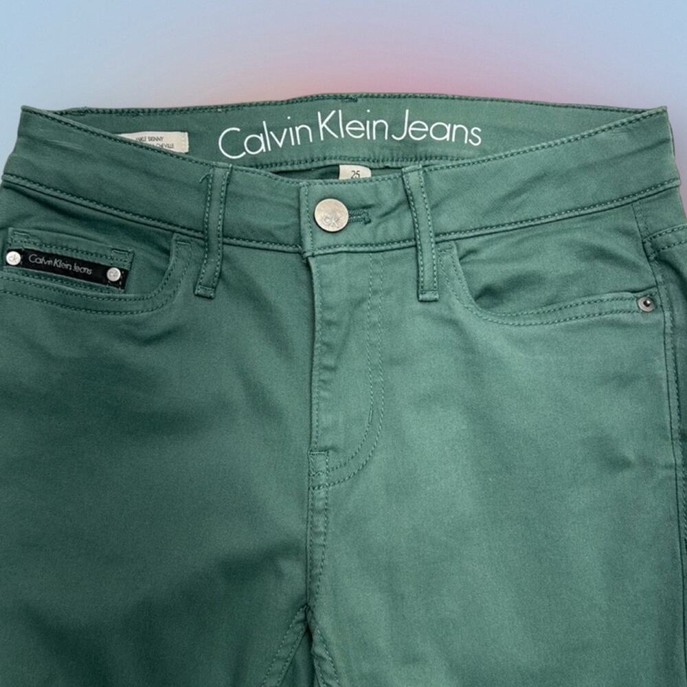 CALVIN KLEIN Women’s 25 Green ANKLE SKINNY Jeans